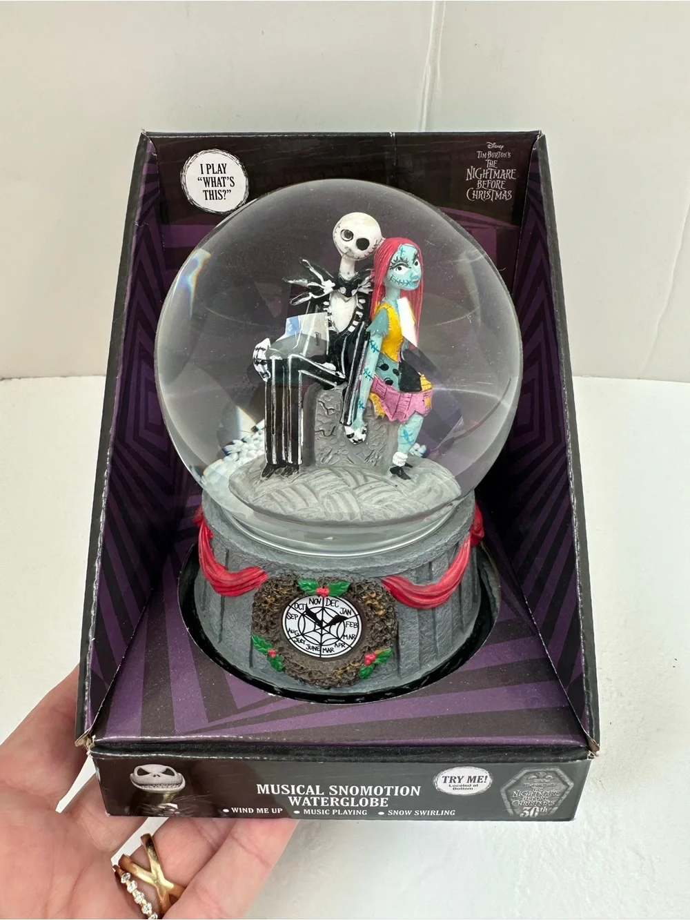 Jack & Sally Musical Snow Globe